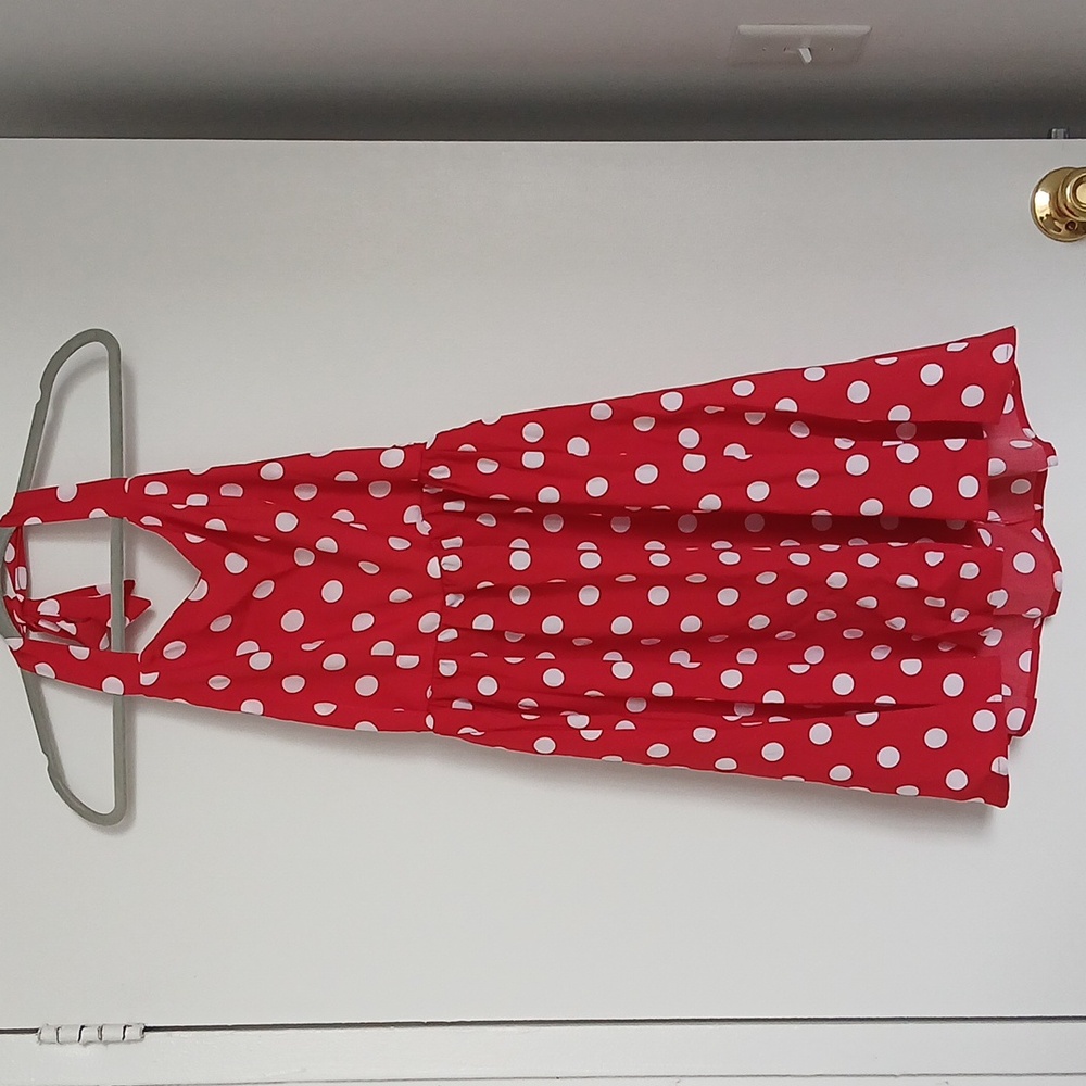 NWOT Retro Red Polka Halter Dot dress